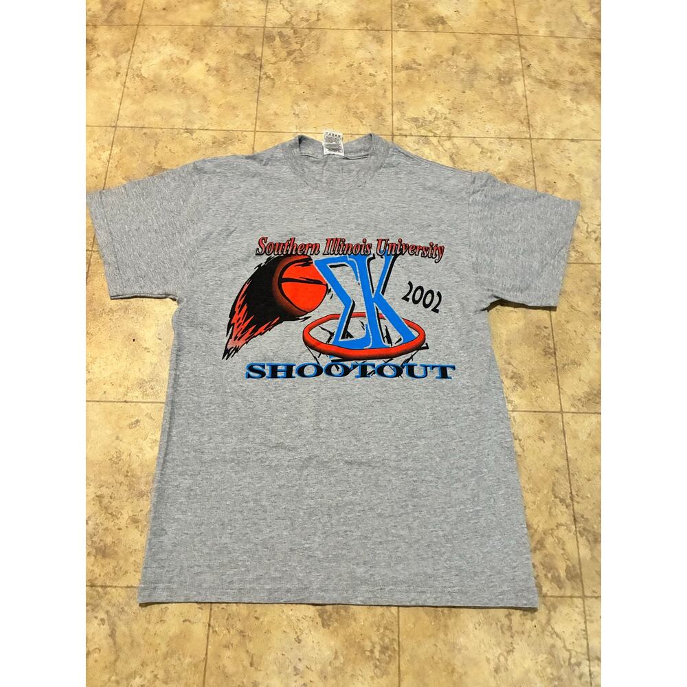 Vintage 2002 SIU Shootout Gray Medium T-Shirt Fruit of the Loom